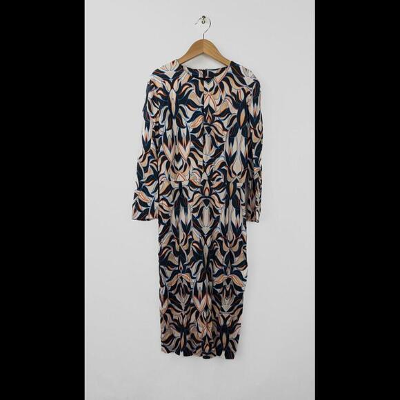JUST CAVALLI by ROBERTO CAVALLI Women's Sz IT 42 US 6 Graphic Printed Midi Dress